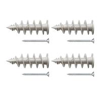 Fischer FID II 50 mm, 4 tacos con tornillo para abrigo, aislantes, para fijación de cargas ligeras, 573823