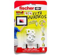 fischer Ganchos reutilizables Fija Cuadros - Hasta 8 kg - Montaje sin herramientas - 8 uds Blanco