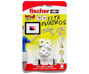 fischer - Fija Cuadros | Ganchos Reutilizables sin Agujeros | hasta 8 Kg de Carga | Ideal para Yeso, Cartón y Madera | Montaje Fácil sin Herramientas | 8 uds | Blanco
