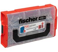 fischer FIXtainer PowerFast II - Juego de tornillos para aglomerado (700 tornillos y 2 puntas, cabeza avellanada, rosca completa y accionamiento Torx, set universal para fijación