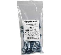 Fischer HM 5 x 65 S - Tacos de metal con tornillo para fijar imágenes, rieles de cortinas en materiales de construcción de placas - 20 unidades - Número de referencia 538883