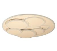 Fischer & Honsel Dots - Lámpara de techo para habitación de invitados, 50 cm, color arena, metal, moderna, LED de 45 W, para interiores, regulable con mando a distancia