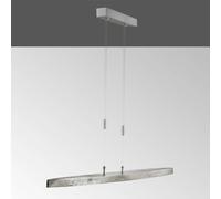 FISCHER & HONSEL Lámpara colgante LED Colmar, CCT, níquel, 106 cm