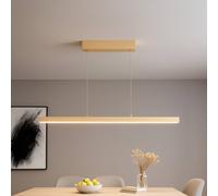 FISCHER & HONSEL Lámpara colgante LED Vayana, longitud 114 cm, color arena, metal, CCT