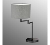 FISCHER & HONSEL Lámpara de mesa Rota con pantalla de lino gris