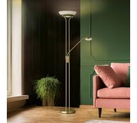 FISCHER & HONSEL Lámpara de pie LED Pool, color latón, altura 182 cm, 2 luces.