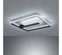 Fischer & Honsel Blithe 21310 - Lámpara de techo (50,00 x 50,00 cm, altura del techo: 6,50 cm, regulador de intensidad de 3 niveles (interruptor de pared)