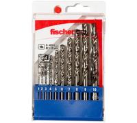 fischer Juego de brocas para metal, 1-10 mm de diámetro, diferentes tamaños, herramienta para taladrar en metal y no metal, 10 unidades