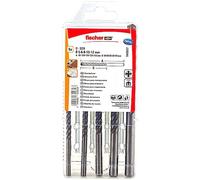 fischer - Juego de brocas pared Quatrium, Gris, Estuche de Brocas Quatrium D-SDX/ 5 uds de 5 a 12 mm