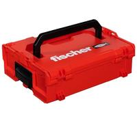 Fischer L Boxx FLB 136 - Maletín de herramientas apilable y enganchable, caja de herramientas extensible, vacío, compatible con Sortimo, 508137, rojo, vacío
