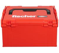 Fischer L Boxx FLB 238 - Maletín de herramientas apilable y enganchable, caja de herramientas extensible, vacío, compatible con Sortimo, 508137, rojo, vacío
