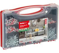Fischer Befestigungssysteme - Juego de tacos y tornillos Meister-Box XL, 210 piezas, 5-10 mm