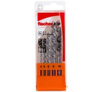 Fischer Juego de brocas percusión 543025 Corte espiral 4-5-6-8-10 5 piezas