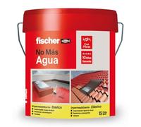fischer - Pintura Impermeabilizante con Fibras | Resistente al Agua y Exteriores | Protección Elástica y Antideslizante | Ideal para Terrazas y Techos | 15L (Cubo 20kg) | Terracota