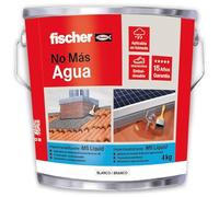 fischer - Pintura impermeabilizante (cubo 4kg) polímero MS Blanco, resistente al agua y exteriores