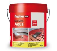 fischer - Pintura Impermeabilizante sin Fibras | Blanca (cubo 5kg - 4l)| Resistente al agua | Fácil Aplicación | Para Terrazas y Cubiertas Visitables