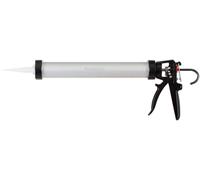 fischer - Pistola PF600 para bolsas de sellante (hasta 600 ml), aplicador de silicona muy robusto de material metálico, gran calidad, compresión y manejo sencillos, dosificación necesaria