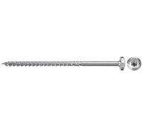 fischer Power-Fast II 670533 - Tirafondos (25 unidades, 6,0 x 100 mm, con estrella interior TX, rosca parcial, galvanizada), color azul