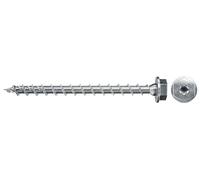 fischer PowerFast II HWTF 8,0 x 100 - Tornillo de construcción de madera con cabeza hexagonal, alojamiento de estrella interior y rosca completa, para construcción constructiva de madera, 50 unidades