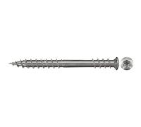 fischer PowerFast - Tornillos de acero inoxidable A2 con cabeza avellanada de 5,5 x 40 pulgadas, estrella interior Torx para atornillar terrazas a subestructuras de madera (paquete de 200)