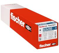 Fischer Powerfull FPF II CTF 8,0x350 - Tornillo de refuerzo con revestimiento de zinc, rosca total, cabeza avellanada con Huella Torx/caja de 50