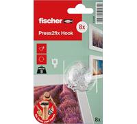fischer Press2Fix - Gancho para colgar cuadros de yeso, peso máximo 8 kg, 8 piezas