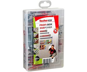 fischer-PROFIbox DUOPOWER + Tornillos, caja de tacos y tornillos, maletin de 150 uds.