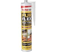 fischer Sellador de poliuretano Purflex marrón 300 ml – curado rápido, pintable y enlucible