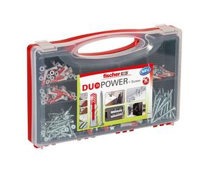 Fischer RED BOX DUOPOWER+ Juego de enchufes de pared y tornillos