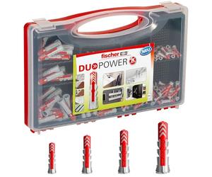 fischer - Redbox DUOPOWER Case | Maletín de Tacos Universales para Pared Maciza, Ladrillo Hueco y Cartón-Yeso | Nylon Bicomponente de Alto Rendimiento | 280 uds