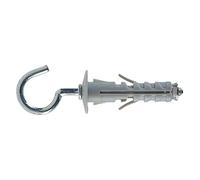 Fischer SB 9 tacos con gancho de ojo abierto | 100 unidades | Ø 9 mm | para muebles colgantes, cortinas, accesorios de baño, lámparas