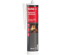 Fischer Sellador refractario SR negro, hasta 1200° (1500° pico), resistente a altas temperaturas y al calor, para juntas, chimeneas, barbacoas, estufas, hornos, calderas, 544448