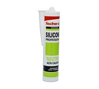 fischer - Silicona Neutra Prof. Trans (Tubo de 300 ml) sellador de juntas de dilatación, acristalamiento y sellado de juntas de carpintería a obra (aluminio lacado o PVC)