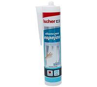 FISCHER, silicona transparente Espejos para pegar y sellar juntas y espejos de pared, máxima adherencia, fácil aplicación, secadp rápido, no mancha