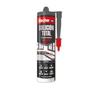 Fischer – Sellador adhesivo Solución Total MS – Interior y exterior, pintable – 290 ml Antracita