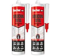 fischer - Solución Total Cristal 290ml | Flexible y de Baja Merma | Adherencia Duradera en Múltiples Materiales | Uso en Construcción e Industria | Transparente, Resistente a Humedad y Pintable