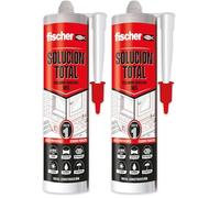 fischer - Solución Total Gris 290ml | Alta Elasticidad y Adherencia | Uso Interior y Exterior | Pintable y Resistente a UV | Para Construcción, Automoción y Techos (Paquete de 2)
