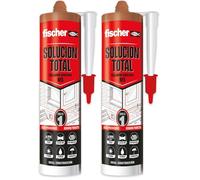 fischer - Solución Total Marrón 290ml | Alta Elasticidad y Adherencia | Uso Interior y Exterior | Pintable y Resistente a UV | Para Construcción, Automoción y Techos (Paquete de 2)
