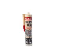 fischer - Solución Total Piedra Natural | Elasticidad Permanente y Curado Rápido | Uso en Fachadas y Juntas Sanitarias | Resistente al Moho e Intemperie | 290ml | Beige
