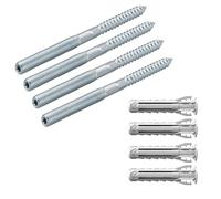 Fischer STS - Kit de tornillos de doble rosca M10 x 100 con taco SX Plus, para fijación de collares en mampostería o directamente sobre madera, huella Torx, hexágono integrado, 567616