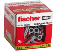 Fischer 555010 - Taco DUOPOWER 10x50 (Envase de 50 ud.)