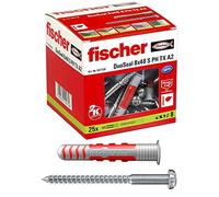 fischer - taco impermeabilizante DuoSeal 8 x 48 S A2 - taco sellador antimoho y antihumedad para fijar muebles, estanterías, accesorios de baño (25 uds)
