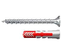 fischer - Taco para Pared DuoPower 8x40 con Certificado ETA | Fijación profesional en hormigón y ladrillo | Ideal para televisores, lavabos, persianas y armarios en paredes macizas o huecas