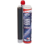fischer - Taco químico Anclaje Químico FIS SB 585 S (cartucho de 585 ml) híbrido sin estireno certificado para fijaciones en ladrillo y hormigón, incluye dos cánulas