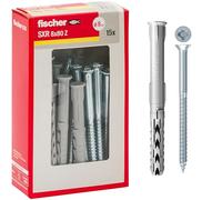 Fischer Tacos alargados con tornillo, gris, 8 x 80 mm