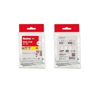 fischer - Tacos con tornillos largos SXRL 10X100, para pared hormigón y ladrillo, Bolsa 4 uds