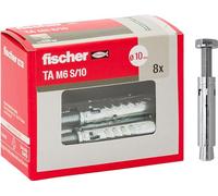 Fischer Tacos de acero TA M6 con tornillo de cabeza hexagonal, diámetro del taco 10 mm, 8 unidades pernos de expansión, 71252