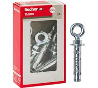 Fischer Tacos de acero TA M8 con ojal, diámetro 12 mm, para hormigón armado, hormigón y mampostería sólida, 71255