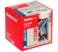 Fischer Tacos de placa DuoHM 5 x 55 S PZ con tornillo métrico y accionamiento PZ – 25 uds