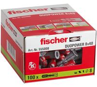 Fischer Tacos DuoPower Universales para aire acondicionado y hormigón Gris 8x40 Caja 100